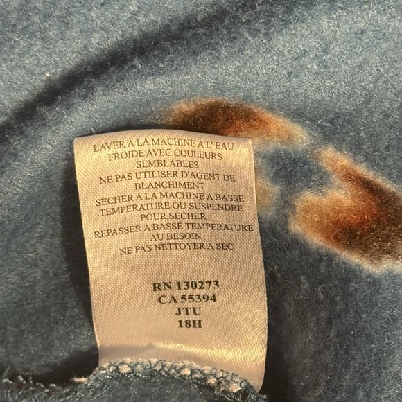 Wrangler As Real As Mens Fleece Pullover Sweater Aztec Geometric Blue SZ 18H(L) - Picture 6 of 9